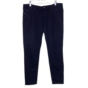 AG Adriano Goldschmied Black Super Skinny Ankle Jeans Size 32R